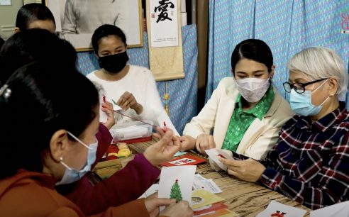 SCMPOST Copy of Photo 1.JPG Crisel Consunji, the OSC 2022 Ambassador, with beneficiaries of Bethune House. Photo: Closing Video